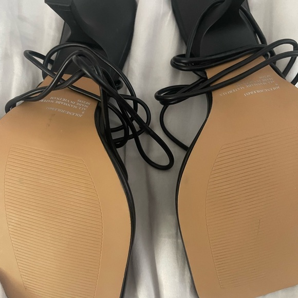 Steve Madden Black Strappy Heels - Picture 5 of 5